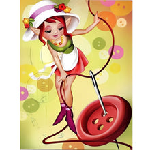 Load image into Gallery viewer, Cooking Girl 30*40CM(Canvas) Full Round Drill Diamond Painting