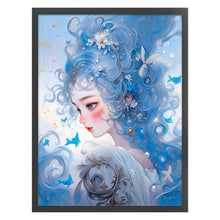 Load image into Gallery viewer, Yishu - Young Girl In The Blue Sky - 45*60CM 11CT 3 Stamped Cross Stitch
