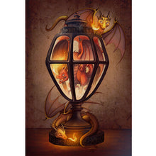 Load image into Gallery viewer, Huancan - Dragon In Candlelight - 40*60CM 14CT 2 Stamped Cross Stitch
