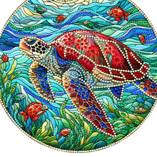 Load image into Gallery viewer, Animal Suncatcher 2D Flat DIY Seaturtle Hanging Diamond Art Kits for Home Decor