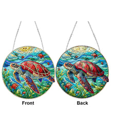 Load image into Gallery viewer, Animal Suncatcher 2D Flat DIY Seaturtle Hanging Diamond Art Kits for Home Decor