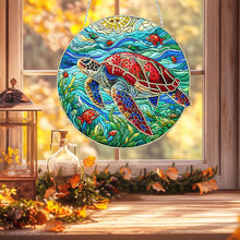 Load image into Gallery viewer, Animal Suncatcher 2D Flat DIY Seaturtle Hanging Diamond Art Kits for Home Decor