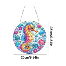 Load image into Gallery viewer, Animal Suncatcher 2D Flat DIY Seahorse Hanging Diamond Art Kits for Home Decor
