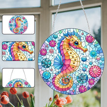Load image into Gallery viewer, Animal Suncatcher 2D Flat DIY Seahorse Hanging Diamond Art Kits for Home Decor