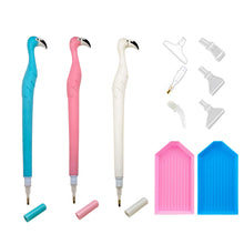 Load image into Gallery viewer, Cute Flamingo Diamond Painting Pen Kit with Clay Tips Tray DIY Craft (3 Pen Set)
