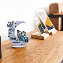 Load image into Gallery viewer, Singl-Side Acrylic Butterfly Moon Desktop Diamond Art Kits for Home Office Decor