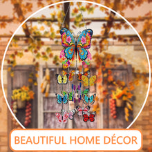 Load image into Gallery viewer, Double Sided Flower Butterflies Crystal Wind Chimes Pendant Kit for Window Decor