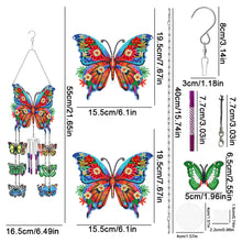 Load image into Gallery viewer, Double Sided Flower Butterflies Crystal Wind Chimes Pendant Kit for Window Decor