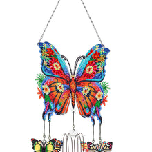Load image into Gallery viewer, Double Sided Flower Butterflies Crystal Wind Chimes Pendant Kit for Window Decor