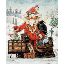 Load image into Gallery viewer, Huancan - Santa Claus - 45*55CM 11CT 3 Stamped Cross Stitch