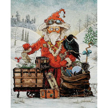 Load image into Gallery viewer, Huancan - Santa Claus - 45*55CM 11CT 3 Stamped Cross Stitch