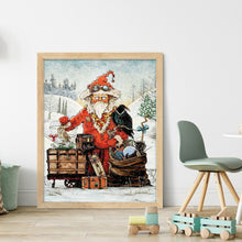 Load image into Gallery viewer, Huancan - Santa Claus - 45*55CM 11CT 3 Stamped Cross Stitch