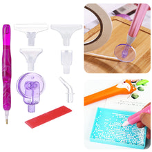 Load image into Gallery viewer, Diamond Painting Pen Kit with 5 Drill Pen Picking Heads and 1 Clay (Purple)