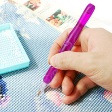Load image into Gallery viewer, Diamond Painting Pen Kit with 5 Drill Pen Picking Heads and 1 Clay (Purple)