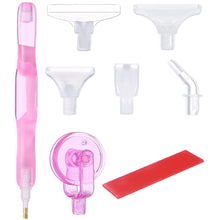 Load image into Gallery viewer, Diamond Painting Pen Kit with 5 Drill Pen Picking Heads and 1 Clay (Pink)