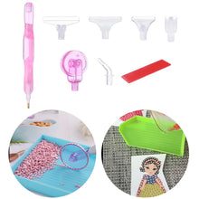 Load image into Gallery viewer, Diamond Painting Pen Kit with 5 Drill Pen Picking Heads and 1 Clay (Pink)