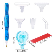 Load image into Gallery viewer, Diamond Painting Pen with 5 Drill Pen Picking Heads and 1 Clay (Deep Blue)