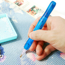 Load image into Gallery viewer, Diamond Painting Pen with 5 Drill Pen Picking Heads and 1 Clay (Deep Blue)