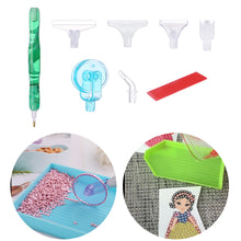Load image into Gallery viewer, Diamond Painting Pen Kit with 5 Drill Pen Picking Heads and 1 Clay (Green)