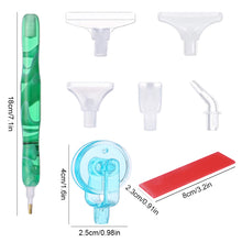 Load image into Gallery viewer, Diamond Painting Pen Kit with 5 Drill Pen Picking Heads and 1 Clay (Green)