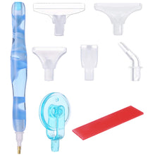 Load image into Gallery viewer, Diamond Painting Pen with 5 Drill Pen Picking Heads and 1 Clay (Sky Blue)