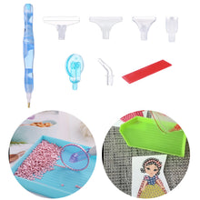 Load image into Gallery viewer, Diamond Painting Pen with 5 Drill Pen Picking Heads and 1 Clay (Sky Blue)