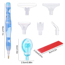 Load image into Gallery viewer, Diamond Painting Pen with 5 Drill Pen Picking Heads and 1 Clay (Sky Blue)