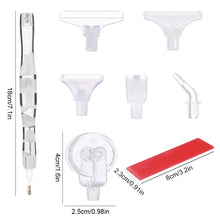 Load image into Gallery viewer, Diamond Painting Pen Kit with 5 Drill Pen Picking Heads and 1 Clay (White)
