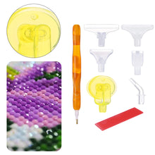 Load image into Gallery viewer, Diamond Painting Pen Kit with 5 Drill Pen Picking Heads and 1 Clay (Yellow)