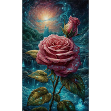 Load image into Gallery viewer, Huancan - Red Rose - 50*80CM 11CT 3 Stamped Cross Stitch