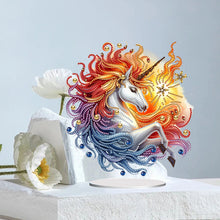 Load image into Gallery viewer, 2D Flat Unicorn Print DIY Desktop Diamond Art Kits for Home Office Desktop Decor