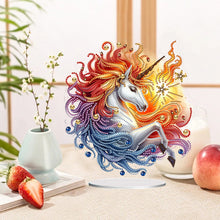 Load image into Gallery viewer, 2D Flat Unicorn Print DIY Desktop Diamond Art Kits for Home Office Desktop Decor