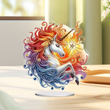 Load image into Gallery viewer, 2D Flat Unicorn Print DIY Desktop Diamond Art Kits for Home Office Desktop Decor