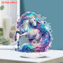 Load image into Gallery viewer, 2D Flat Unicorn Print DIY Desktop Diamond Art Kits for Home Office Desktop Decor