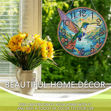Load image into Gallery viewer, 2D Flat DIY Hummingbird Wooden Diamond Painting Clock Pendant Home Decoration