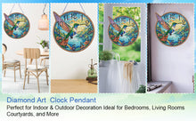 Load image into Gallery viewer, 2D Flat DIY Hummingbird Wooden Diamond Painting Clock Pendant Home Decoration
