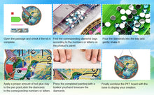 Load image into Gallery viewer, 2D Flat DIY Hummingbird Wooden Diamond Painting Clock Pendant Home Decoration