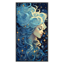 Load image into Gallery viewer, Yishu - Dream Curly-Haired Girl - 40*70CM 11CT 3 Stamped Cross Stitch