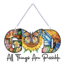 Load image into Gallery viewer, Acrylic Diamond Painting Hanging Pendant for Home Decor (Sunflower GOD)