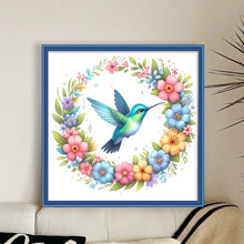 Load image into Gallery viewer, Yishu - Flowers And Hummingbirds - 50*50CM 11CT 3 Stamped Cross Stitch