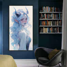 Load image into Gallery viewer, Huancan - Blue-Haired Witch - 40*70CM 11CT 3 Stamped Cross Stitch