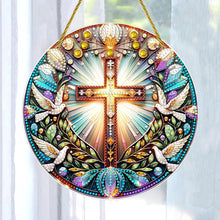 Load image into Gallery viewer, Special Shaped Cross Hanging Diamond Art Kits Bedroom Decoration