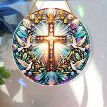 Load image into Gallery viewer, Special Shaped Cross Hanging Diamond Art Kits Bedroom Decoration