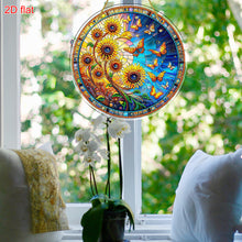 Load image into Gallery viewer, Sunflower Theme 2D Flat DIY Diamond Art Pendant Wall Decor for Home & Windows