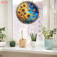 Load image into Gallery viewer, Sunflower Theme 2D Flat DIY Diamond Art Pendant Wall Decor for Home & Windows