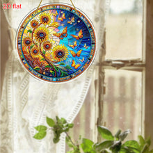 Load image into Gallery viewer, Sunflower Theme 2D Flat DIY Diamond Art Pendant Wall Decor for Home & Windows