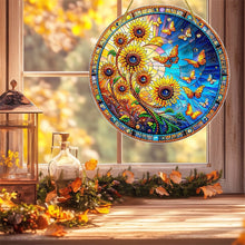 Load image into Gallery viewer, Sunflower Theme 2D Flat DIY Diamond Art Pendant Wall Decor for Home & Windows