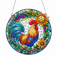 Load image into Gallery viewer, Sunrise Rooster 2D Flat DIY Diamond Painting Set Diamond Art Pendant Wall Decor