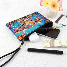 Load image into Gallery viewer, PU Partial Special Shaped Flowers Cow 5D DIY Diamond Painting Wallet Daily Purse