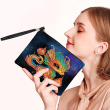 Load image into Gallery viewer, PU Partial Special Shaped Fire Dinosaur 5D DIY Diamond Painting Wallet Gifts